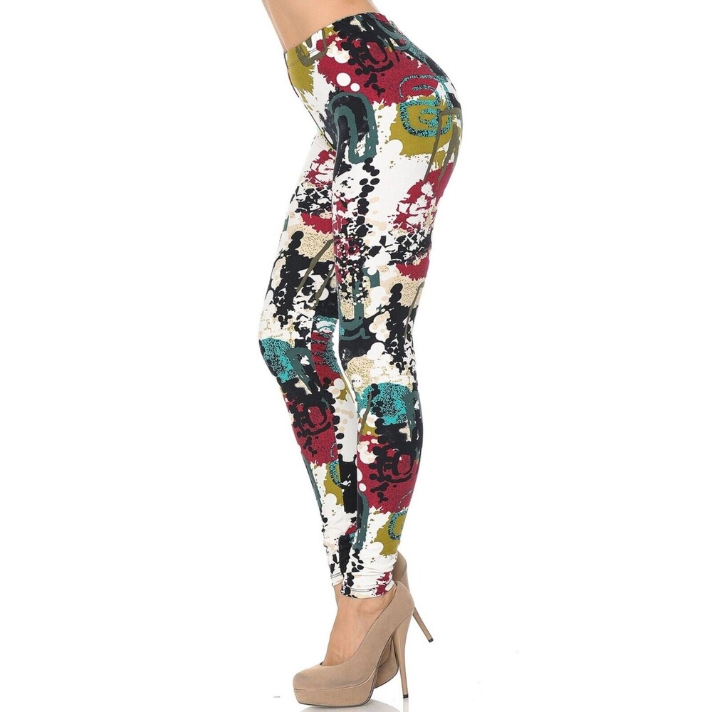 Reg One Size Womens Juniors Buttery Soft Aurora Borealis Leggings - Picture 6 of 9